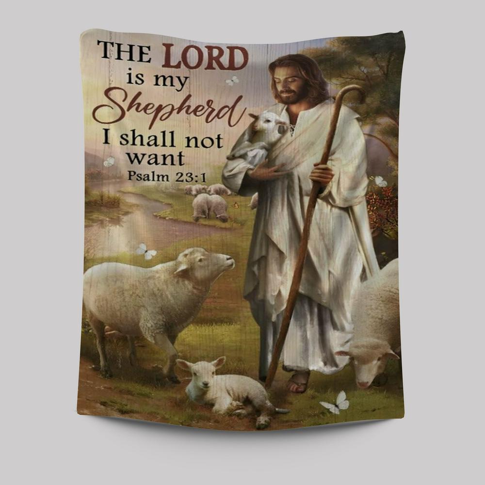 Lamb Of God The Lord Is My Shepherd Tapestry