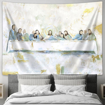 Last Supper Tapestry Wall Art 1 - Jesus Tapestry - Christian Wall Art - Jesus Wall Decor