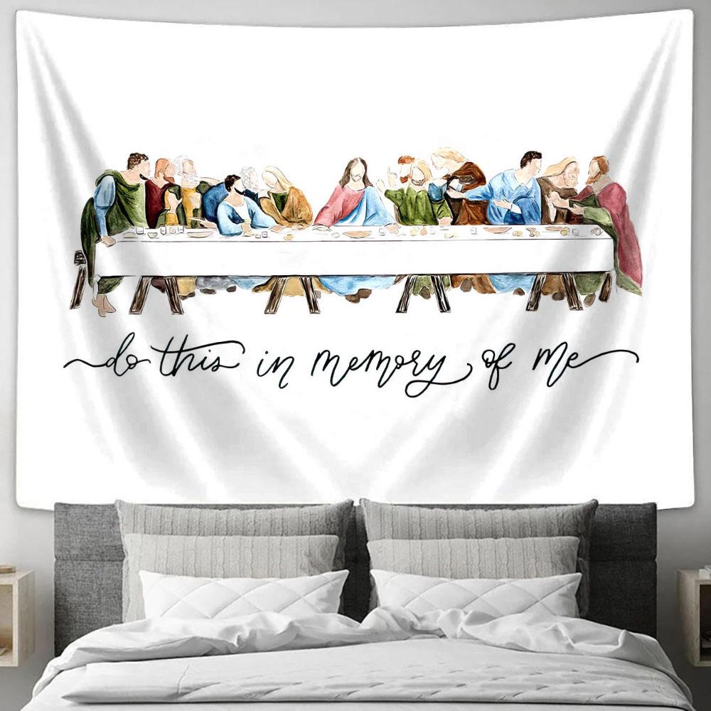 Last Supper Tapestry Wall Art 2 - Jesus Tapestry - Christian Wall Art - Jesus Wall Decor