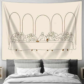 Last Supper Tapestry Wall Art 4 - Jesus Tapestry - Christian Wall Art - Jesus Wall Decor