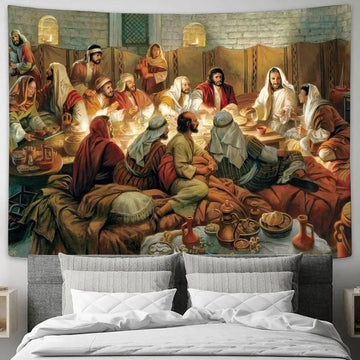 Last Supper Tapestry Wall Art 6 - Jesus Tapestry - Christian Wall Art - Jesus Wall Decor