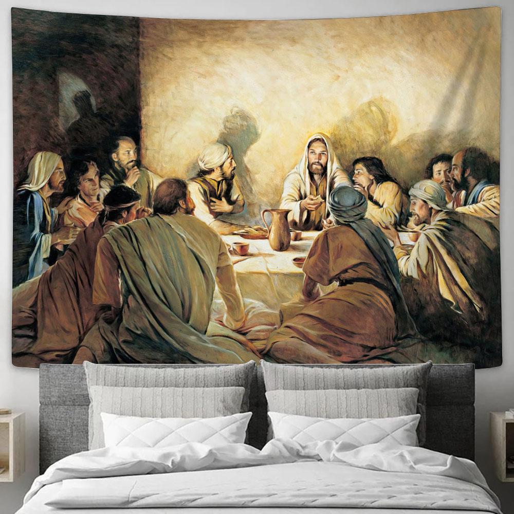 Last Supper Tapestry Wall Art 8 - Jesus Tapestry - Christian Wall Art - Jesus Wall Decor