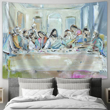 Last Supper Tapestry Wall Art 9 - Jesus Tapestry - Christian Wall Art - Jesus Wall Decor