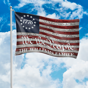 We the People - 250 Years America Anniversary Custom Family Name House Flag