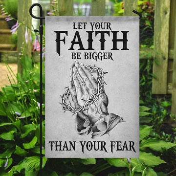 Let Your Faith Be Bigger Flag, Christian's Flag, Garden Decor, Garden Flag Stand, Christian Flag, Scripture Flag, Garden Banner