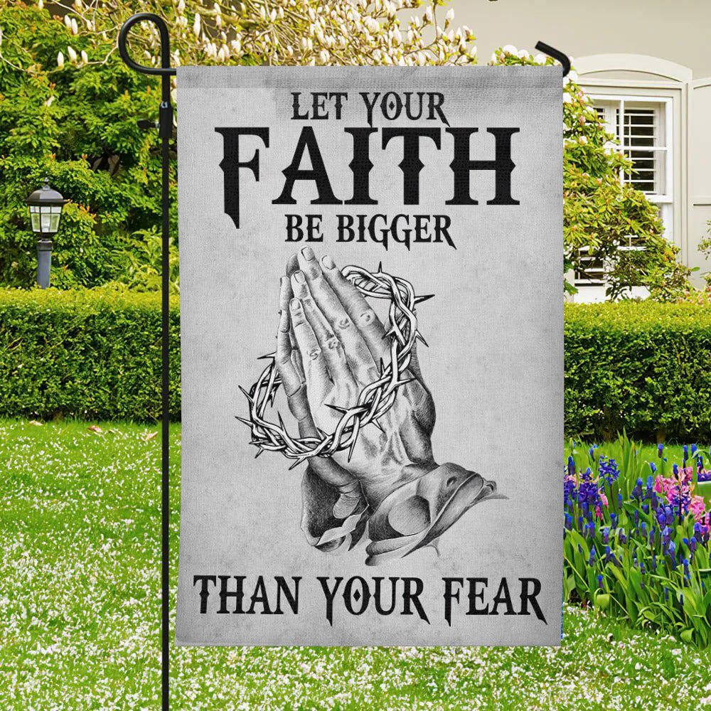 Let Your Faith Be Bigger Flag, Christian's Flag, Garden Decor, Garden Flag Stand, Christian Flag, Scripture Flag, Garden Banner