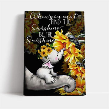 Lh Elephant Canvas Mom To Daughter Be The Sunshine, Mother's Day Canvas Art, Gift For Mom, Birthday Gift, Mother's Day Wall Art