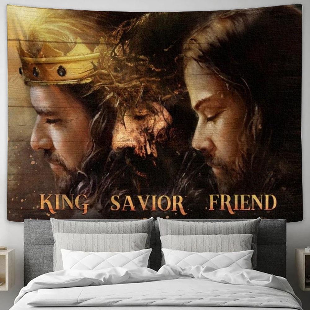 Life Of Jesus, King, Savior, Friend Tapestry, Tapestries for Living Room Bedroom