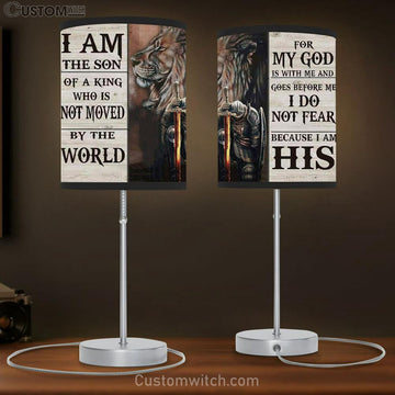 Lion And Warrior Table Lamp I Am The Son Of A King Lamp Gift Decor - Christian Bedroom Decor