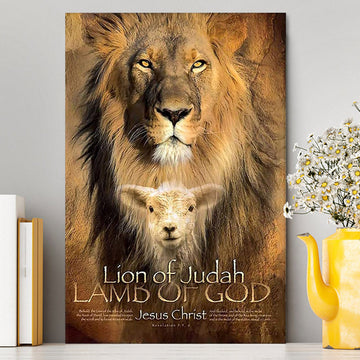 Lion Of Judah Lamb Of God Canvas Prints - Lion Canvas Art - Christian Inspirational Canvas