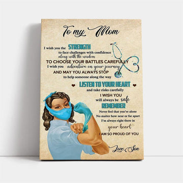 Listen To Your Heart Canvas, Mother&#39;s Day Canvas Art, Gift For Mom, Birthday Gift, Mother&#39;s Day Wall Art