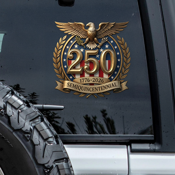 1776-2026 250 Semiquincentennial Car Window Decal Sticker