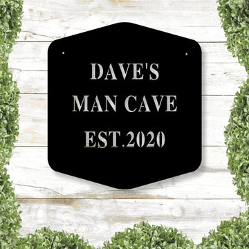 Man Cave Metal Sign, Outdoor Sign, Established Date Sign, Gift For Him, Decorative Metal Sign, Garage Sign