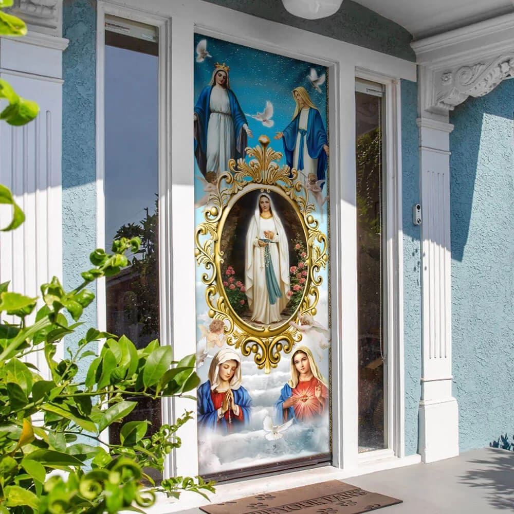 Mary Mother Of Jesus, The Blessed Virgin Mary Door Cover, Christian Door Decor, Door Christian Church, Christian Door Plaques