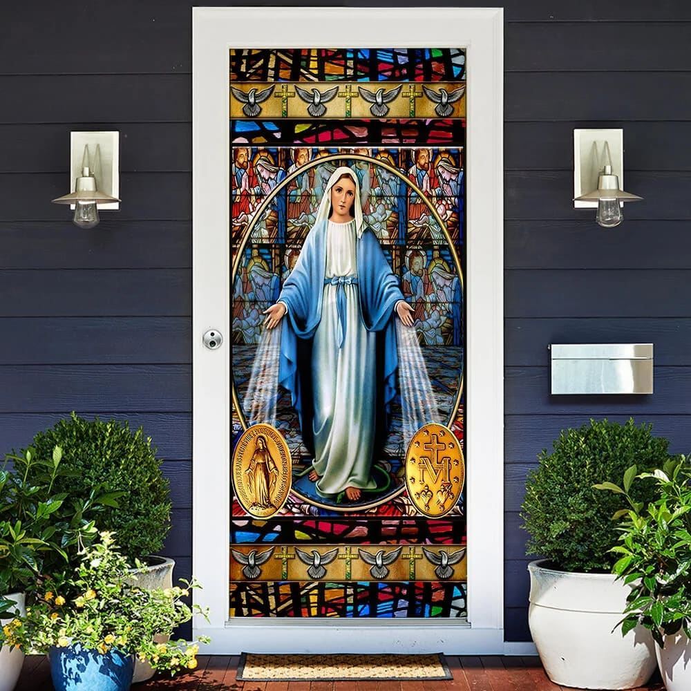 Mary, Our Lady of Sorrows Door Cover, Christian Door Decor, Door Christian Church, Christian Door Plaques