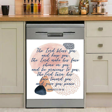 May The Lord Bless You And Keep You Dishwasher Cover, Christian Dishwasher Wrap, Jesus Kitchen Decoration