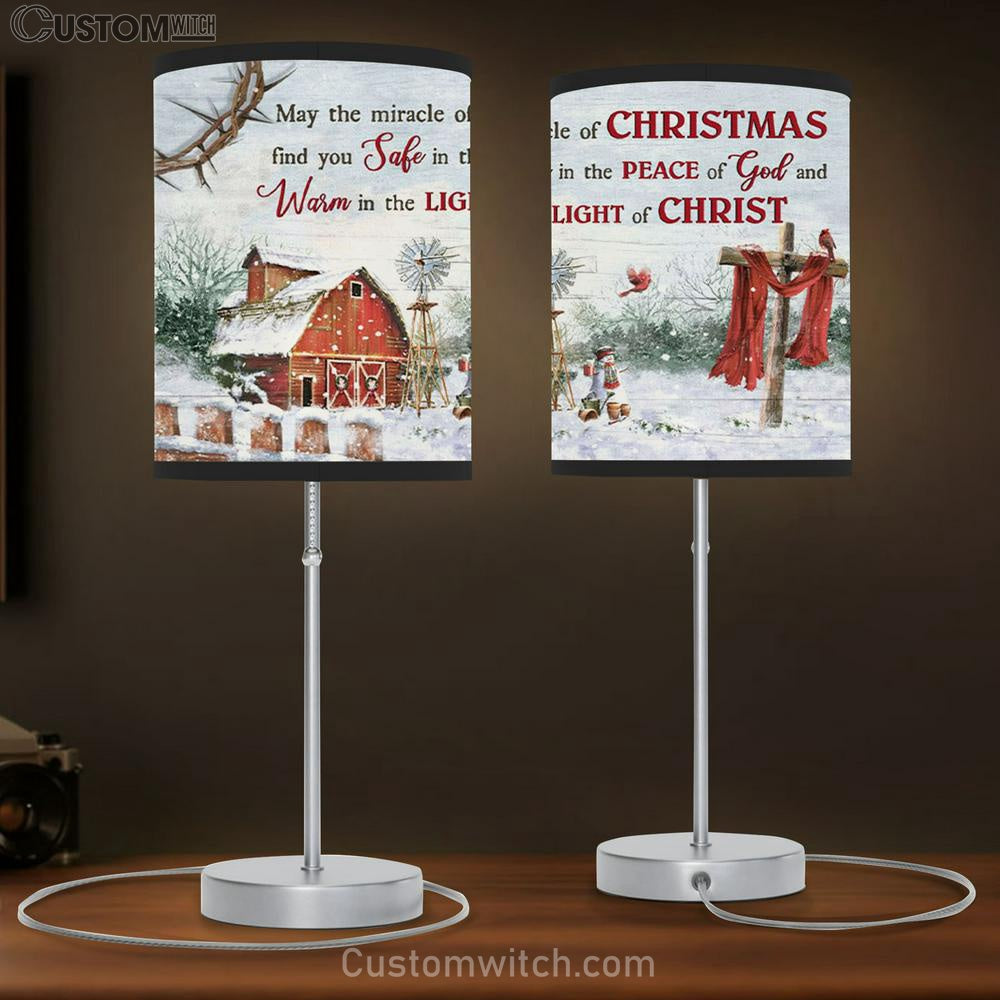 May The Miracle Of Christmas Table Lamp Gift Print - Christian Bedroom Decor