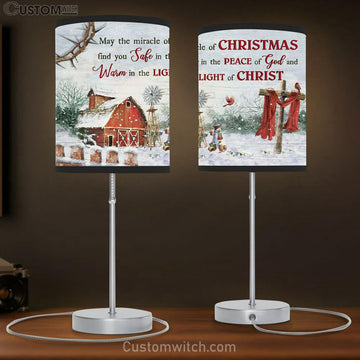 May The Miracle Of Christmas Table Lamp Gift Print - Christian Bedroom Decor