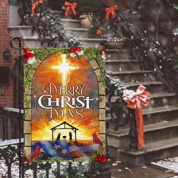 Merry Christmas Flag, Christian Christmas House Flag, Christmas Outdoor Decor Ideas