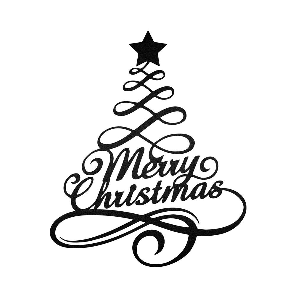 Merry Christmas Tree, Christmas Tree Metal Decor, Christmas Gift, Christmas Home Decor Sign, Christmas Outdoor Metal Sign