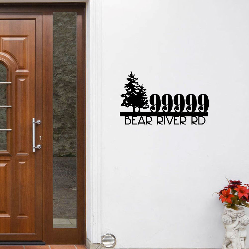 Metal Address Sign, Address Number Plaque House Numbers Street Sign Custom Address Sign Metal Address Numbers Fleur De Lisfront Porch Decor