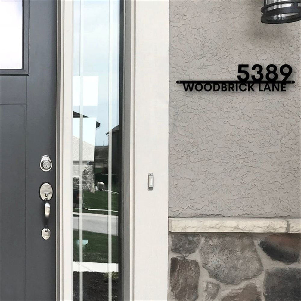 Metal Address Sign, Address Sign Modern Address Sign Metal House Numbers Address Plaque Housewarming Gift Custom Metal Address Sign Street