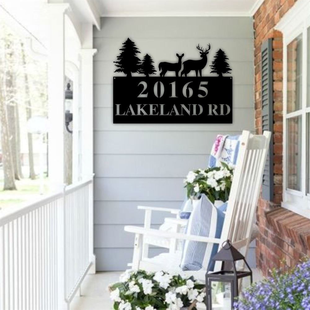 Metal Address Sign, Bear Metal Address Plaque For House Address Number Metal Address Sign House Numbers Front Porch Address