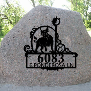 Metal Address Sign, Bird Sign Bird Address Sign Quail Sign Metal Address Sign House Number Plaque Custom Metal Address Sign Metal House