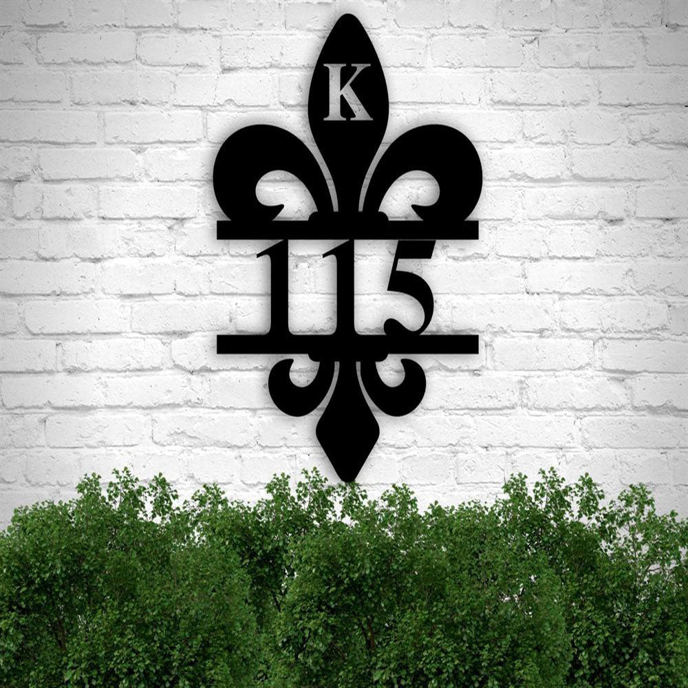 Metal Address Sign, Custom Outdoor House Number Address Metal Sign, Black House Sign Metal Wall Art Outdoor Sign Custom Sign