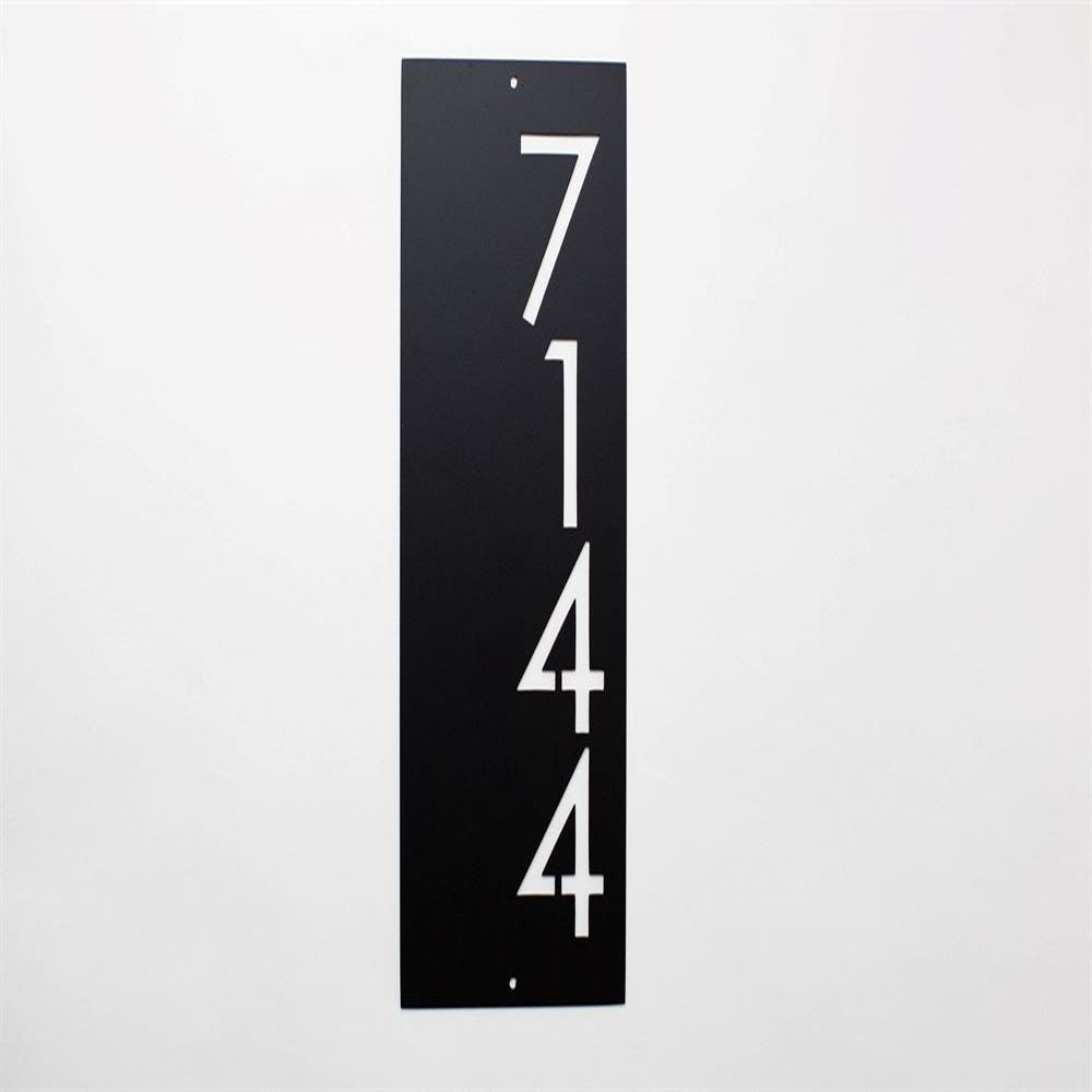 Metal Address Sign, Custom Outdoor House Number Address Metal Sign, Digit Black House Sign Art Deco Outdoor Sign