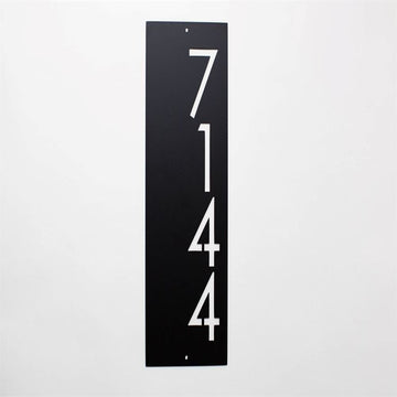 Metal Address Sign, Custom Outdoor House Number Address Metal Sign, Digit Black House Sign Art Deco Outdoor Sign