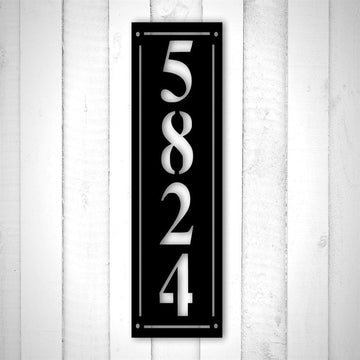 Metal Address Sign, Custom Outdoor House Number Metal Sign With Oak Leaves, Digit Copper Address Plaque, Outdoor Signs