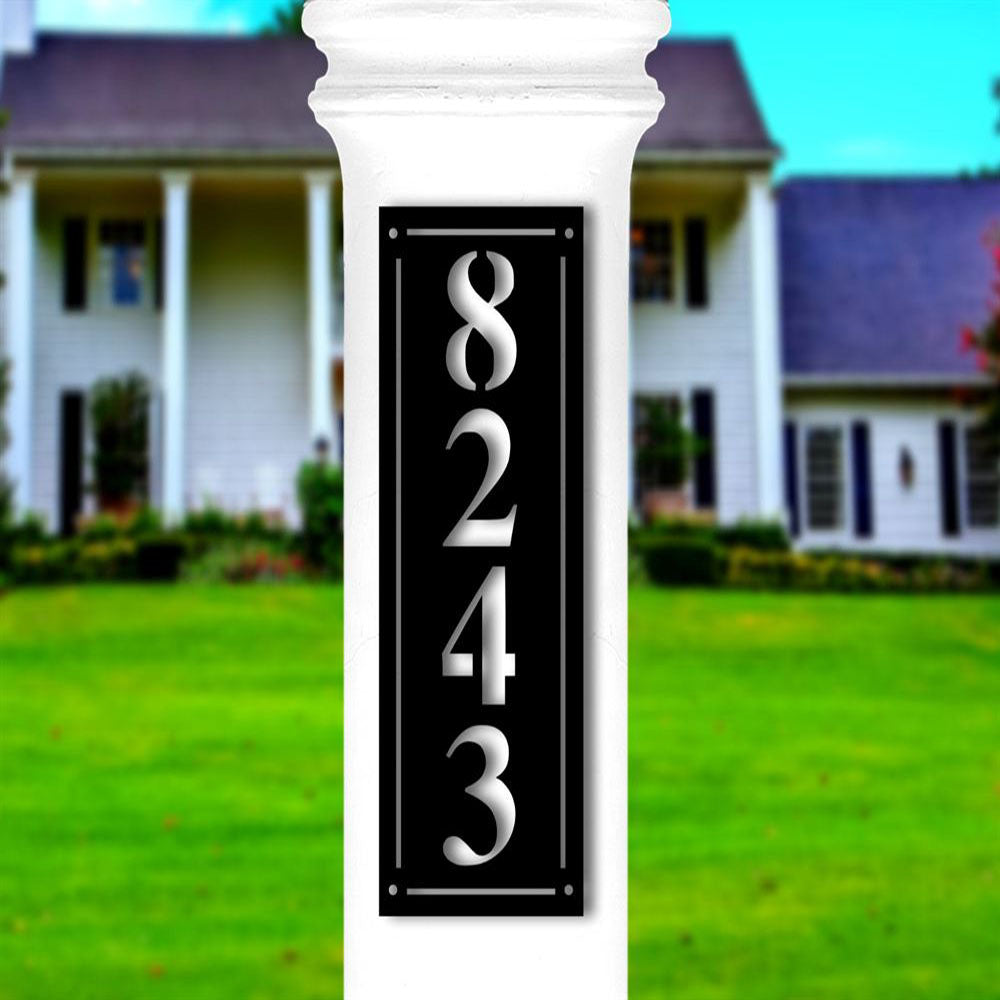 Metal Address Sign, Custom Outdoor House Number Metal Sign With Oak Leaves, Digit Copper Address Plaque, Outdoor Signs