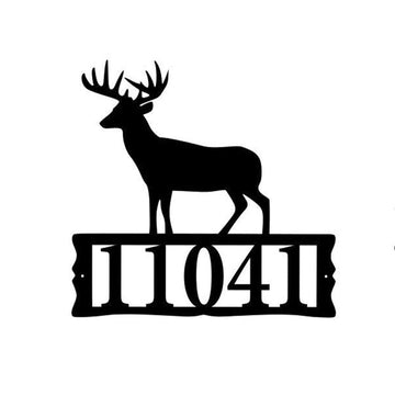 Metal Address Sign, Deer Metal Address Plaque For House Address Number Metal Address Sign House Numbers Front Porch Address