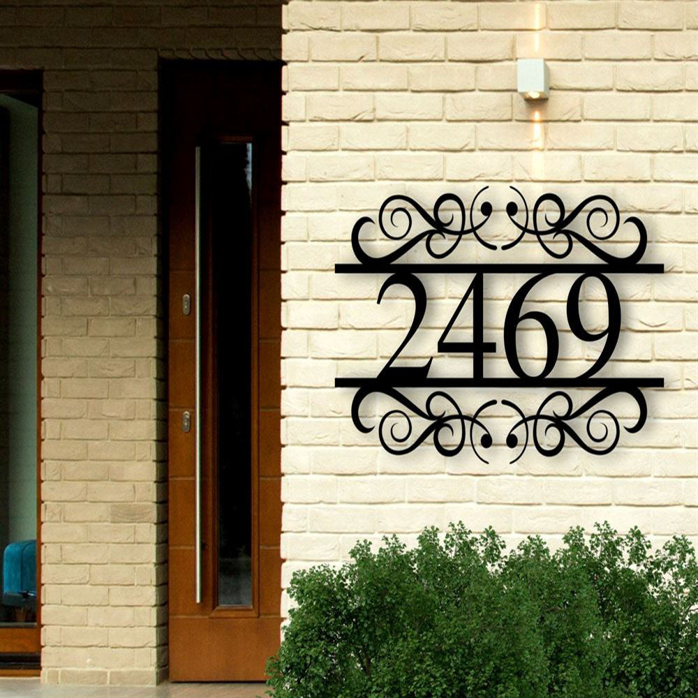 Metal Address Sign, House Numbers Metal Address Sign Metal House Number Plaque Custom Metal Plaque House Address Sign Metal House Numbers