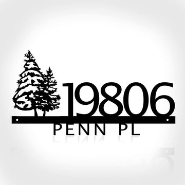 Metal Address Sign, House Numbers Sign With Vines Metal Address Plaque Outdoor Metal Wall Art Custom Sign Laser Cut Metal Digit Copper