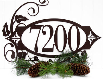 Metal Address Sign, Howling Wolf Address Sign Metal Modern Address Sign For Yard Address Plaque Yard Decor Address Sign With Stakes Hanging