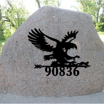 Metal Address Sign, Hunting &amp; Fishing Metal Address Sign, Custom Address Sign, Hunter Gift, Fisherman's Gift