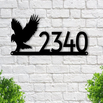 Metal Address Sign, Metal Address Numbers Rectangle Address Sign With Numbers Cutout Address Marker Sign Mailbox Numbers Address Plaque For