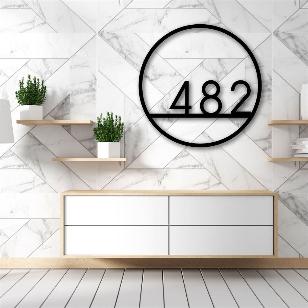 Metal Address Sign, Metal Address Plaque House Numbers Outdoor Address Sign With Fleur De Lis Metal Wall Art With Vines Matte Black Shown