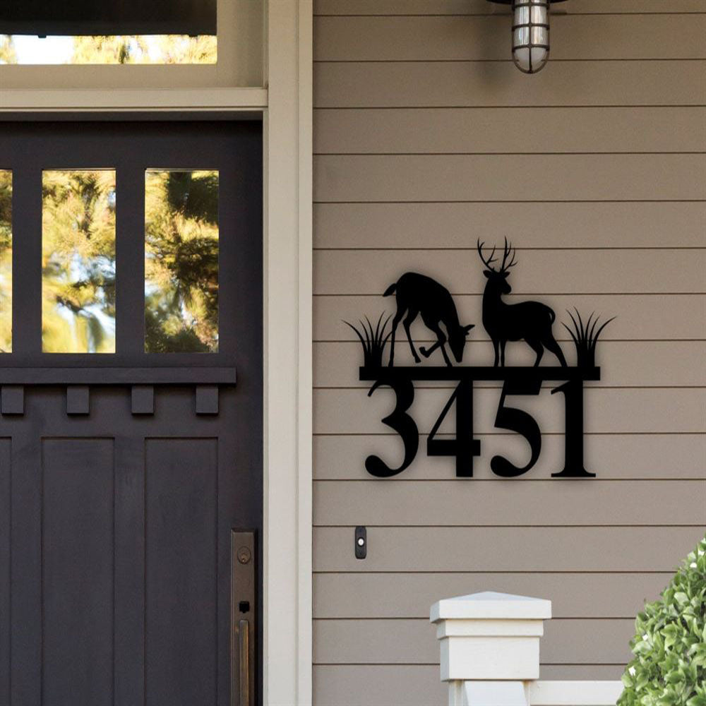 Metal Address Sign, Metal Address Plaque Metal Address Sign Address Sign House Numbers Vertical Address Plaque Vertical Metal House Numbers