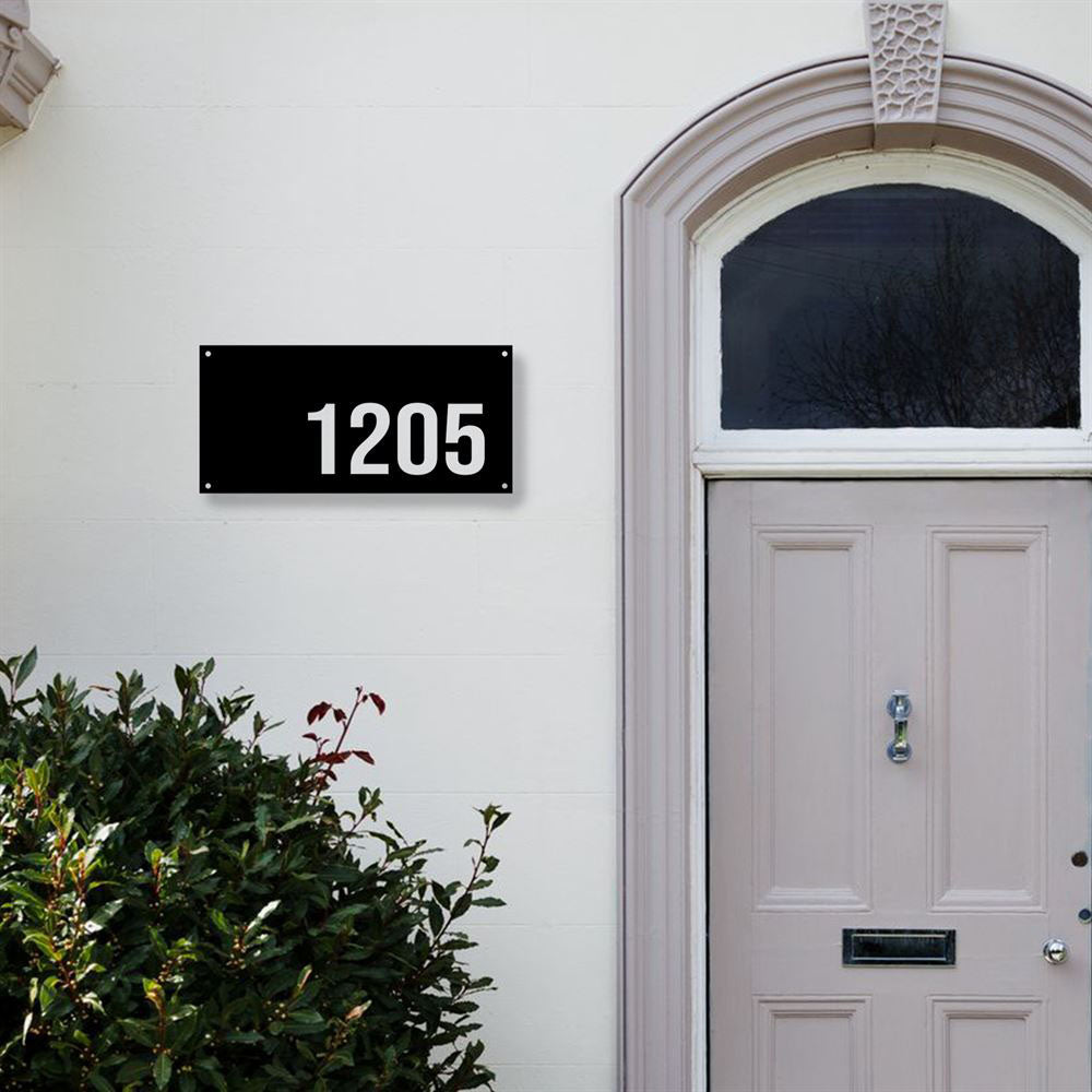 Metal Address Sign, Metal Address Sign For House Address Plaque Front Porch Decor Metal Signs Metal Address Numbers 18 Gauge