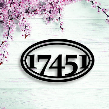 Metal Address Sign, Metal Address Sign For House Address Plaque Front Porch Decor Metal Signs Metal Address Numbers