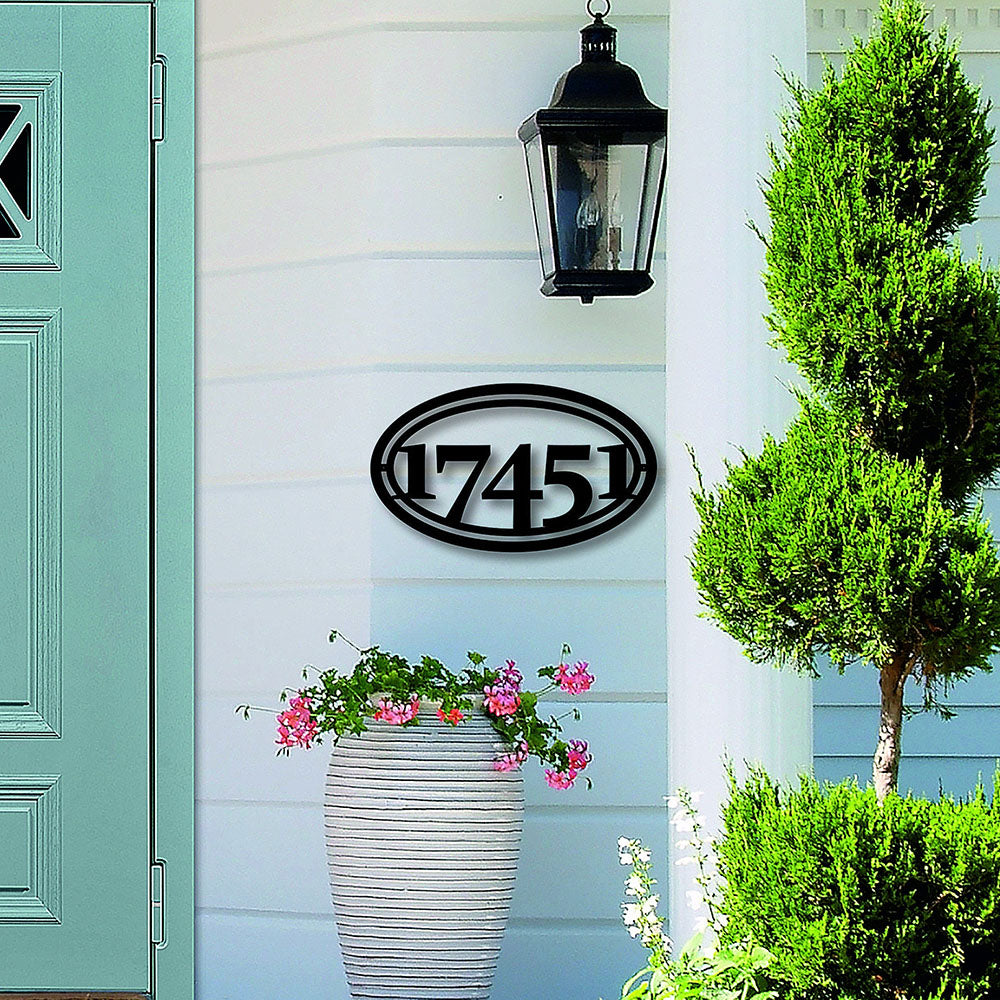 Metal Address Sign, Metal Address Sign For House Address Plaque Front Porch Decor Metal Signs Metal Address Numbers