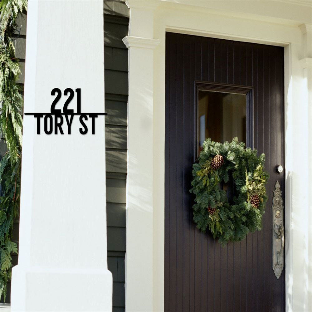 Metal Address Sign, Metal Address Sign For House Cut Metal Sign Wall Metal Art