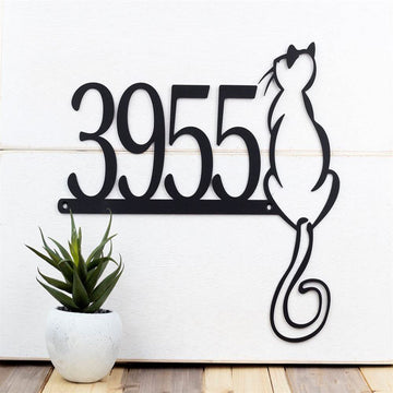 Metal Address Sign, Metal Address Sign For House Metal House Number Sign Address Plaque Front Porch Decor Metal Signs Metal Address Numbers