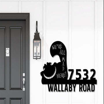 Metal Address Sign, Metal Address Underline Numbers Address Metal Sign Numbers Address Plaque Porch Decor Porch Sign