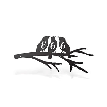 Metal Address Sign, Metal Bird Address Sign Cut Metal Sign Metal Wall Art Metal House Sign