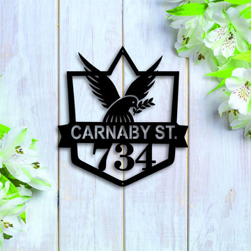 Metal Address Sign, Metal Custom Address Sign Address Plaque Apartment Address Hangable Address Sign Modern Address Plaque House Numbers