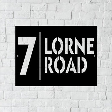 Metal Address Sign, Metal House Number Sign Address Sign Modern Address Art Decor Address Sign